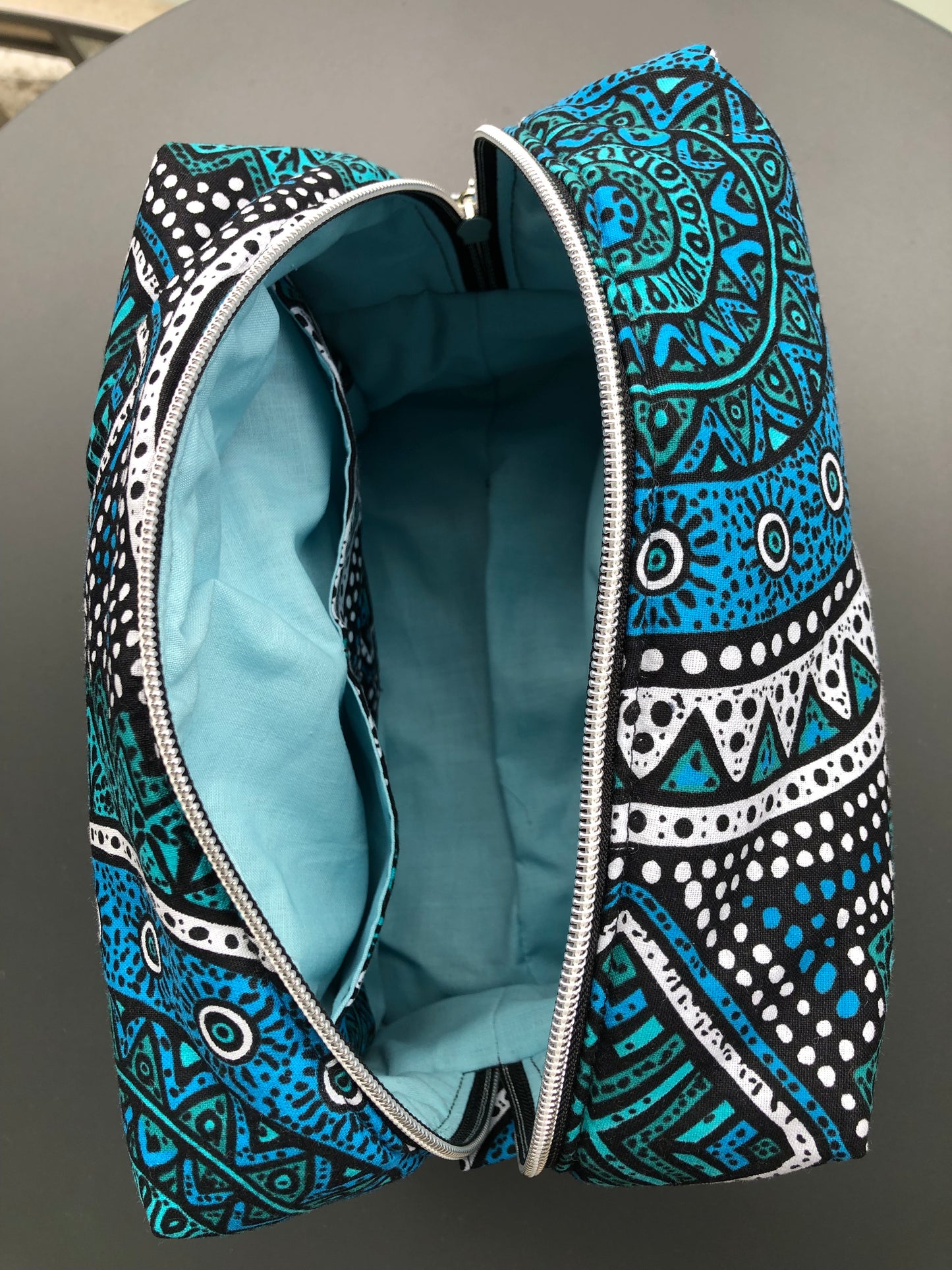Trousse de toilette tribal bleue