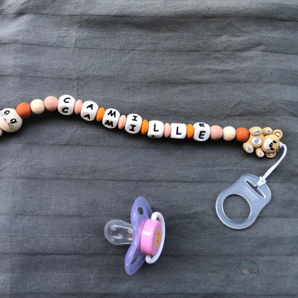 Attache tétine ourson