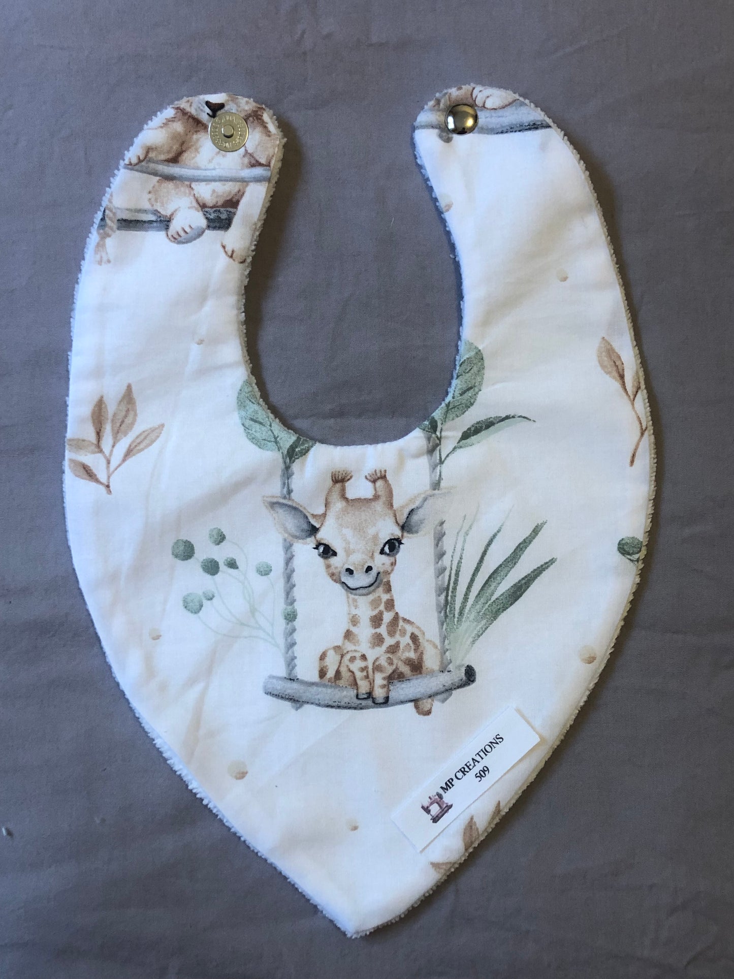 Bavoir bandana Animaux de la jungle