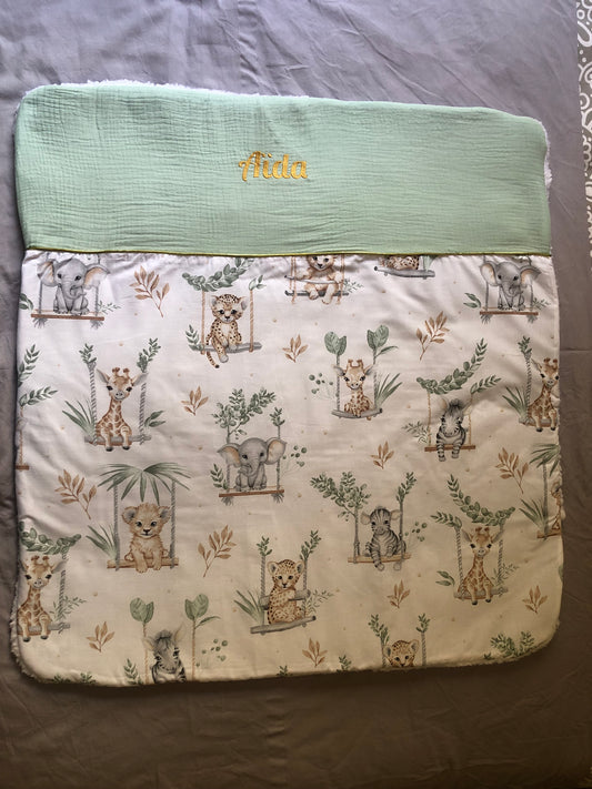 Couverture Bébé Animaux de la jungle
