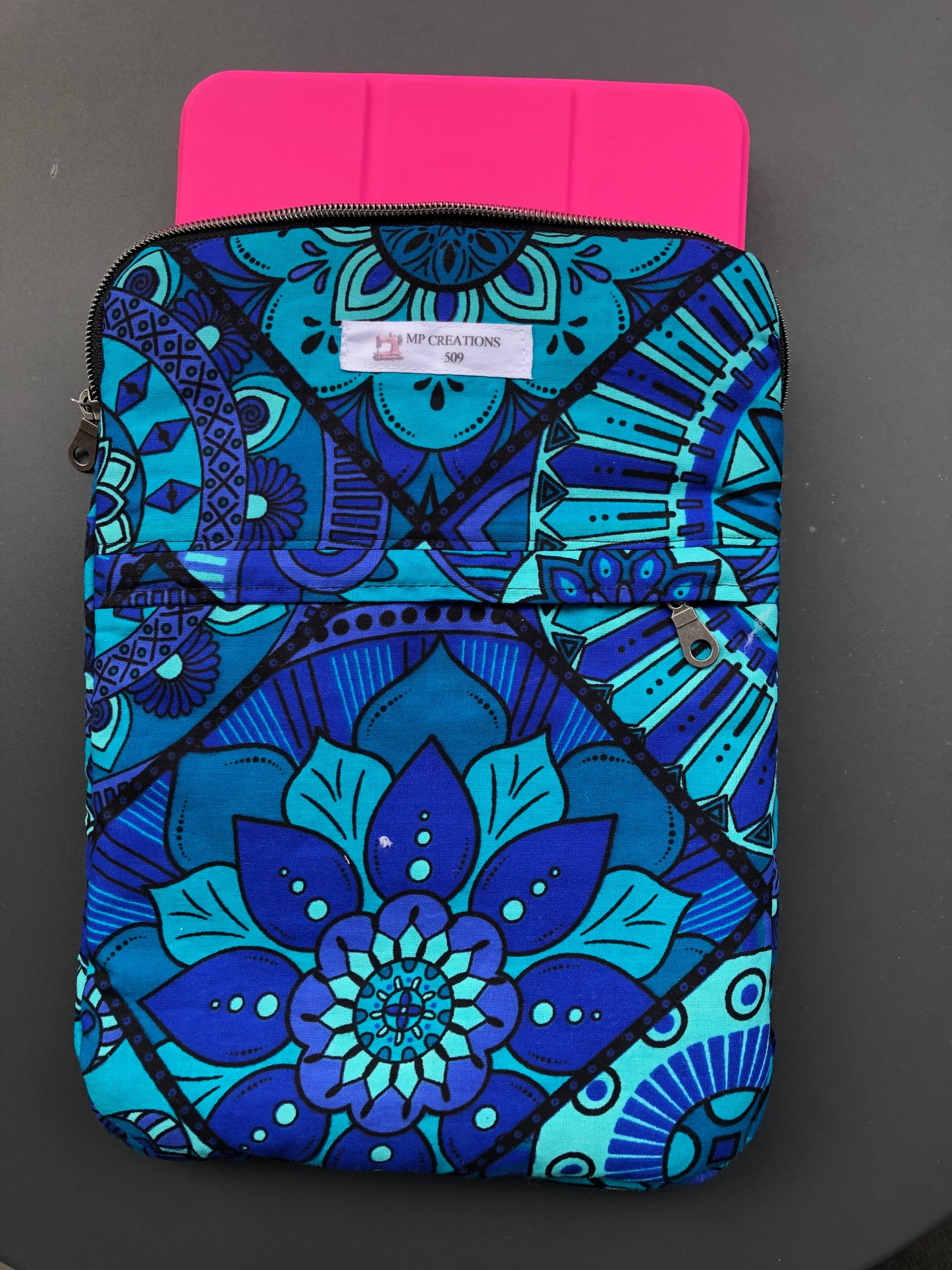Housse de tablette Losange bleu
