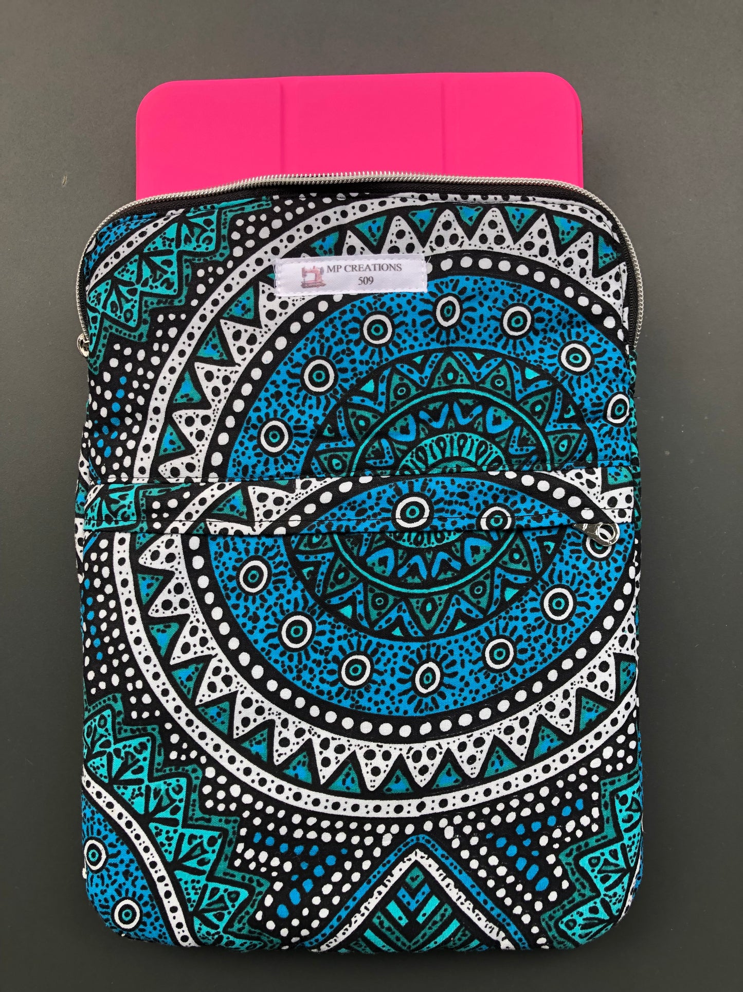 Housse de tablette Tribal bleue