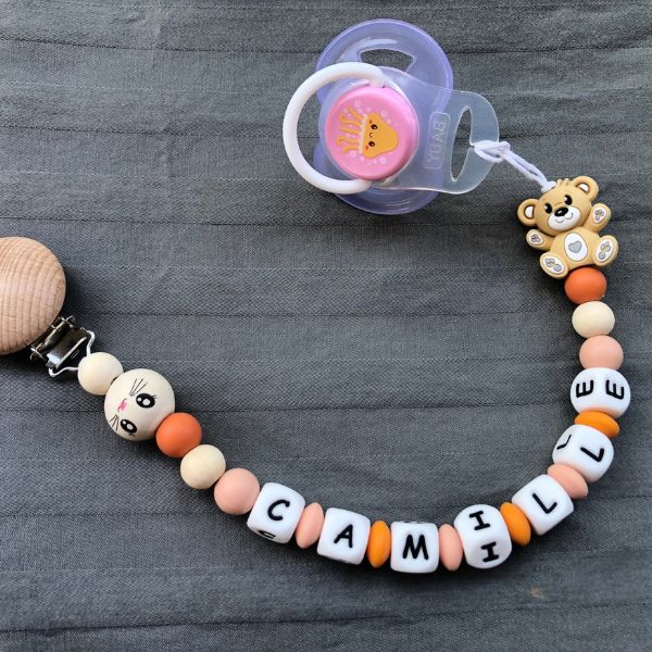 Attache tétine ourson