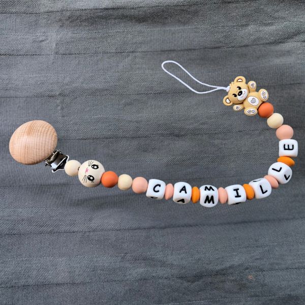 Attache tétine ourson