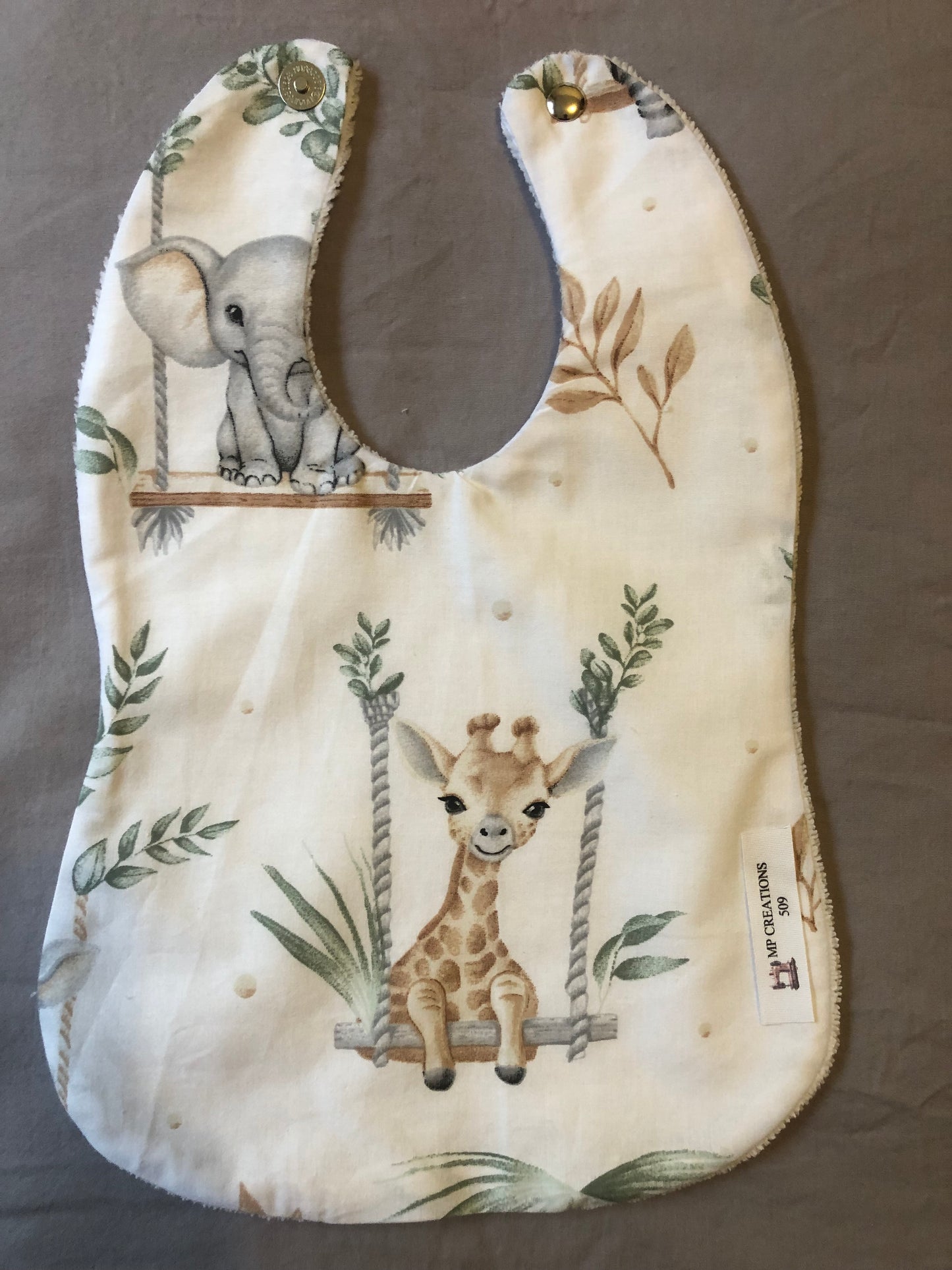 Bavoir Animaux de la jungle