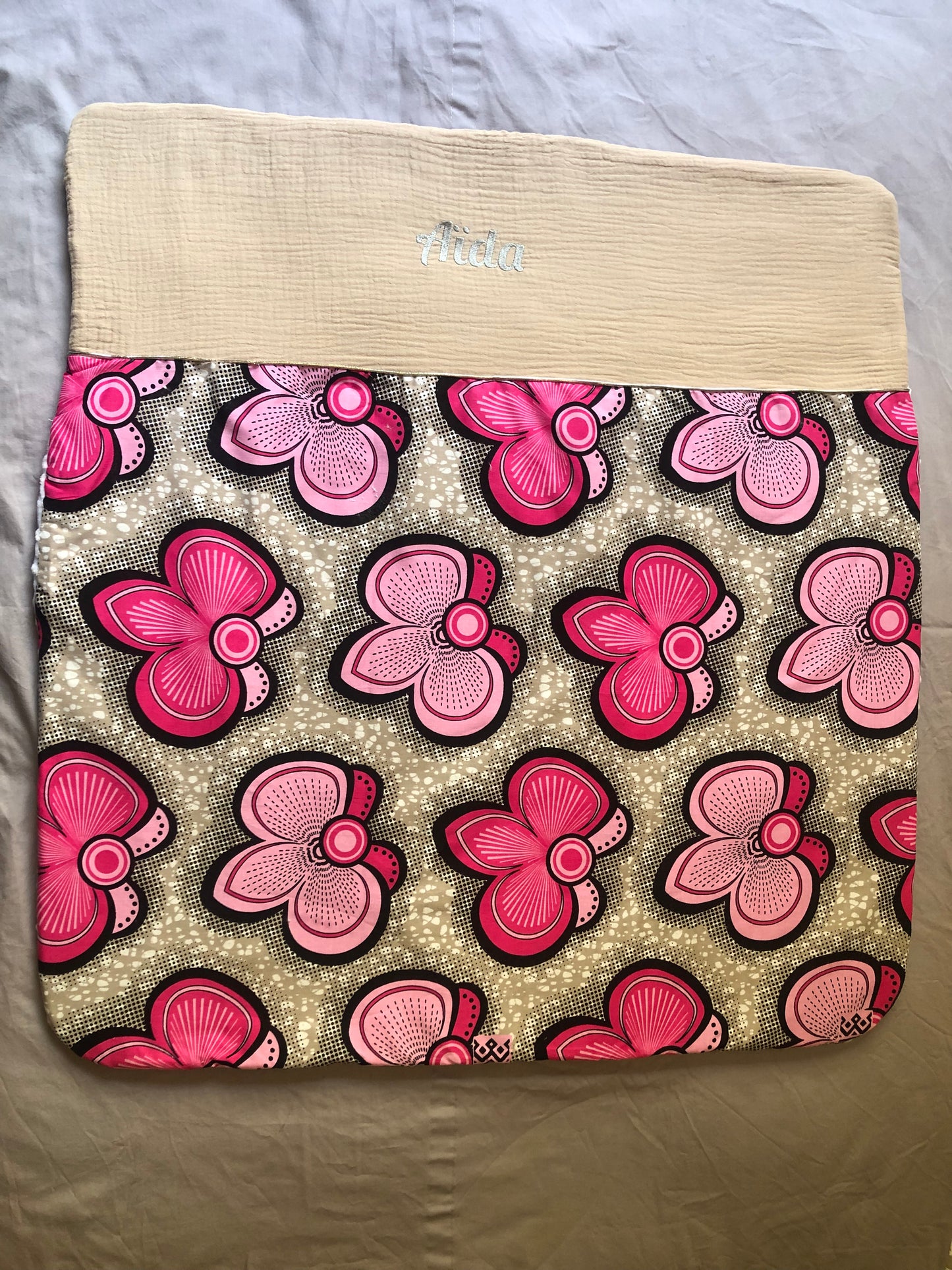 Couverture Bébé Fleurs roses