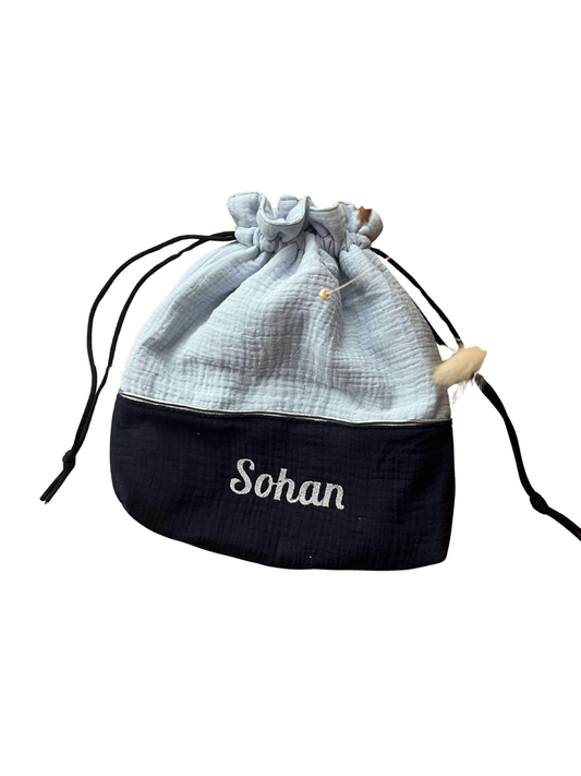 Pochon personnalisé bleu SOSO