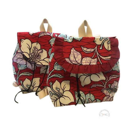 Sac à dos enfant Fleurs Rouges TIMOUN